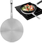 Atyhao Induction Adapter Plate, Stainless Steel Heat Diffuser Induction Hob Converter Plate for Gas Stove Electric Stove Glass Cooktop Converter(20cm)