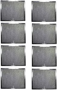 Replacement Aluminum Range Hood Filter Compatible with Broan: 97005683 97007894 99010152 97017455 S97017455 990721040B 90721002A BPRPFA and More - 9-7/8 inches x 11-11/16 inches x 3/8 inches (8-Pack)