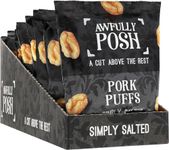 Awfully Posh Pork Puffs (8x30G) | Simply Salted Delightful Pork Puffs Snack | Made Using Prime Cuts, No Nasties | A Bag of Light and Airy Bites of Meaty Goodness | A Cut Above the Rest!