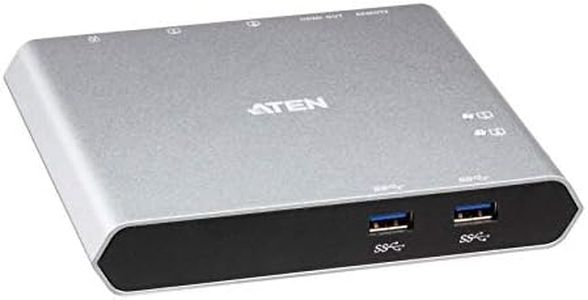 Aten 2-Port USB-C Gen 1 Dock Switch with Power Pass-Through