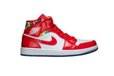 NIKE Air Jordan 1 Mid SE Mens Basketball Trainers DC7294 Sneakers Shoes (UK 7 US 8 EU 41, Chile red White Pollen 600)