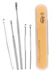 Beauté Secrets Ear Wax Cleaner - Resuable Ear Cleaner Tool Set with Storage Box - Ear Wax Remover Tool Kit with Ear Curette Cleaner and Spring Ear Buds Cleaner - 5 Pc