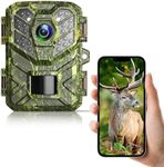 Trail Camera Sends Picture to Cell Phone, WiFi Trail Camera, 32MP 30FPS MINI Game Camera with App Control, Game Cameras with Night Vision, Hunting Camera for Wildlife Monitoring(Camouflage)