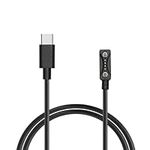 kwmobile Charger Compatible with Polar Pacer/Pacer Pro - Charger USB-C Cable for Charging Smart Watch - Black