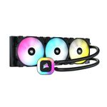 Corsair H150 RGB Liquid CPU Cooler - 360mm AIO - SP120 RGB ELITE Fans - Fits Intel LGA 1200/115X/2066, AMD AM4 - Motherboard ARGB Adapter Included - Black