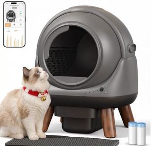 LAGBY Smart Self-Cleaning Litter Box for Multiple Cats (1-4 Cats) - 14 Days No Scooping, Odor-Sealed, APP Control & Health Monitor, Quiet <45dB, Anti-Pinch, 30% Litter Saving