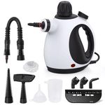 KOITAT Handheld Steam Cleaner, Steam Cleaner for Home with 10 Accessory Kit, Multipurpose Portable Upholstery Steamer Cleaning with Safety Lock to Remove Grime, Grease, and More, White