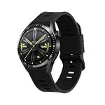 kwmobile Strap Compatible with Huawei Watch GT 3 (46mm) Strap - Replacement Silicone Watch Band - Black