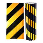 Garage Smith GWP06 Garage Wall Protector Foam Wall Column Corner Guard for Parking Garages - Reflective Wall Edge Protector - Wall Corner Edge and Bumpers Guards (2-Pack(Black Yellow))