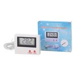 Digital Refrigerator Thermometer | Waterproof Thermometer with Large LCD Display For Cold Freezer & Fridge | Portable Thermometer for Indoor & Outdoor with Temperature Sensor