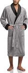 CQR Men's Soft Collar Fleece Robe, 