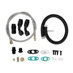 Smileracing Turbo Oil Drain Return & Feed Line T3 T4 T04E T60 T61 T70 Complete Kit Black
