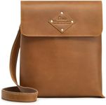 S-ZONE Top Grain Leather Crossbody Satchel Bags for Women Men Flap-style Shoulder Messenger Bag