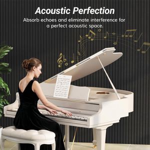 TONOR Large Acoustic Panels – Black Soundproof Foam Tiles