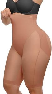SHAPELLX Women's High Waisted Shapewear Tummy Control Butt Lifter Faja Body Shaper Seamless Panties(Brown XX-Large
