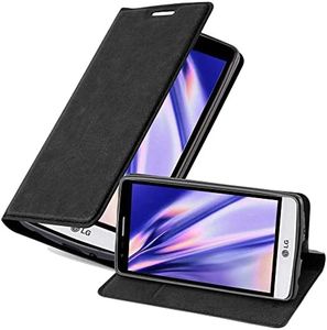 cadorabo Coque pour LG G3 Mini / G3 S en Noir Nuit - Housse Protection avec Fermoire Magnétique, Stand Horizontal et Fente Carte - Portefeuille Etui Poche Folio Case Cover
