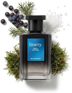 Fine'ry Aqua Venture Men's Eau de Parfum | Fresh Aquatic Cologne for Men | Juniper, Sea Salt & Green Moss | Long-Lasting, Clean, Vegan | 2oz