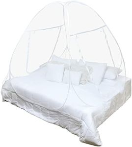 MEKKAPRO Mosquito Net for Bed, Portable Pop Up Mosquito Net, 80" x 71" x 63" Large, Folding Mosquito Netting for Bed with Net Bottom, Pop Up Mosquito Net Compatible for Twin to King Size Bed (White)