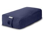 Core Asana Yoga Bolster Pillow Buckwheat Hull Fill Meditation Cushion - Bolsters Cushions for Sitting on Floor, Meditation - Multipurpose (Mini Rectangular Bolster- Midnight Blue)