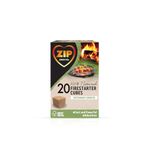 ZIP 100% Natural Cubes for Outdoor and Indoor Powerful Natural Wood and Waxes Odorless Fast Light Long Burn Fire Starter for BBQ, Grilling, Camping, Hunting, Fishing, Firepit, Fireplace, Stove 20pk