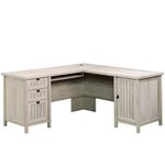 Sauder Costa L-Shaped Desk, Chalked Chestnut® finish