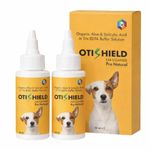 Medfly Otishield Ear Cleanser for Dog and Cat - Wax, Odor & Itch Relief | Pet's Natural Ear Cleanser - Aloe Vera & Salicylic Acid | Safe pH-Balanced Formula - Pack of 2