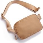 Telena Belt Bag for Women Men Fashionable Crossbody Fanny Pack for Women Waist Bag with Adjustable Strap Light Brown