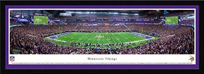 MN Vikings - 1st Game at US Bank Stadium - Blakeway Panoramas NFL Posters with Select Frame