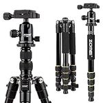 ZOMEI Q666 Camera Tripod, 61 inch Compact Lightweight Aluminum Travel Tripods Monopod with 360 Degree Ball Head,1/4" Quick Release Plate and Carry Bag