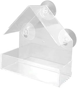 LOOM TREE® Clear Hanging Window Bird Feeder Birdfeeder Birdhouse Pet Patio Garden