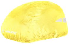 VAUDE Bicycle Helmet Rain Cover in Yellow - Breathable, Windproof & Waterproof Helmet Cover, Reflective Bike Helmet Cover, Environmentally Friendly Water-Repellent with Eco-Finish