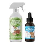 Ultimate Flea Control Bundle - BUDDY'S BEST Household Flea Treatment Spray & Spot On Flea Treatment For Dogs | Non-Toxic & Natural Protection | Complete Home & Pet Solution