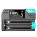 Dlyfull Universal Battery Tester with LCD Digtal Display, Portable Battery Checker for Li-ion/Ni-MH/Ni-Cd/Alkaline Batteries AA AAA C D 18650 21700 26650 CR123A CR2032 CR2450
