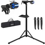 MONZANA® Bike Maintenance Workstand with Magnetic Tool Tray & Practical Carry Case | Adjustable Rack Height Workshop Stand For E-Bike Bicycle Assembly | 30-70mm Frame Clamp | 50kg Capacity
