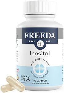 FREEDA Pure Inositol Capsules - Myo-Inositol for Hormonal Balance, Ovarian Function & Mood Support - Kosher, Vegetarian, Made in USA - 100 Count, 100-Day Supply - Supports Membrane Health