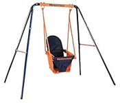 Hedstrom Folding Toddler Swing Super Fun First Swing with High Back Support Indoor and Outdoor Play Robust Steel Frame Adjustable Ropes Comfortable Seat Safety Certified Suitable for Ages 6-36 Months