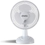 Schallen 6" Small Electric Modern Portable Air Cooling Fan with Tilt Feature for PC, Worktop, Desk, Office, Home & Travel Use (White)