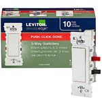 Leviton Decora Edge 15 Amp 3-Way Rocker Switch 10-Pack, White