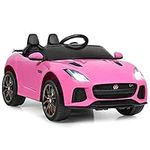 HONEY JOY Pink Ride On Car, Jaguar 