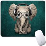 Darkbuck Mouse Pad for Girls and Boys Laptop Desktop PC Gaming Mousepads Rubber Base with Anti Skid Smooth Surface Cute Baby Elephant Mousepad (22 cm x 18 cm)