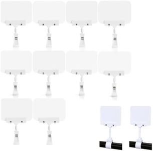 10 PCS 5.8x4.1 Chalkboard Sign with Clips, Double Sided Holder