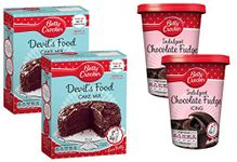 Betty Crocker Devils Food Chocolate Cake mix and Indulgent Chocolate Fudge Icing Bundle 4 pack