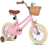 JOYSTAR 12 inch Kids Bike for 2-4 Years(33"-41") Boys & Girls, Child Bicycle with Training Wheels & Basket,Pink