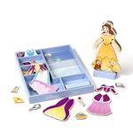 Melissa & Doug Disney Belle Magnetic Dress-Up Wooden Doll Pretend Play Set