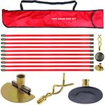 Pro 30ft Drain Rod Set Kit in Carry Bag Professional Heavy Duty Unlock Plunger Worm Scraper Cleaning Rods Rodding 14 PC 9m Length