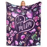 Apjielop Gifts for Mum,Mum Blanket Gifts,Mum Birthday Gifts from Daughter Son, Birthday Presents for New Mum,Stepmum,Mother in Law,Mummy on Her Birthday,I Love You Mum Fluffy Blanket
