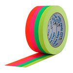 Pro Tapes Spike Stack 1/2x20yds 4 FL Colors Matte Cloth Tape (1 each of 4 FL Colors: Pink, Green, Orange, Yellow)