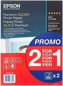 Epson Premium Glossy Photo A4 Paper 2-for-1 (Pack of 15 + 15 Free) C13S042169, White