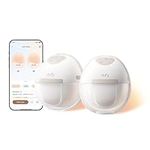 eufy Breast Pump E20, Heated Wearbable Breast Pump, 3 Temperature Levels, Hands-Free, App-Controlled Optimized Rhythm, Hospital-Grade Suction, Discreet and Ultra-Quiet Pumping