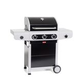 Barbecook Gas Barbecue Trolley with Lid and Grill Thermometer Powerful 12 kW Black 124 x 55.7 x 118.8 cm